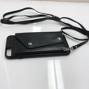 iPhone 6+ black cross body phone case.. NWOT
